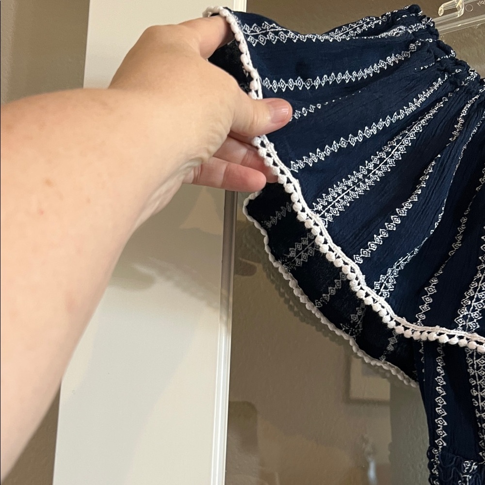 Lulu's Navy and White Striped Jumpsuit - Picture 6 of 10